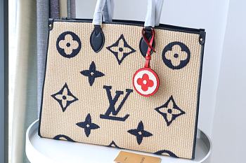 Louis Vuitton Onthego Monogram Raffia In Black M57723 Size 41×34×19cm