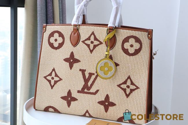 Louis Vuitton Onthego Monogram Raffia M57723 Size 41×34×19cm - 1