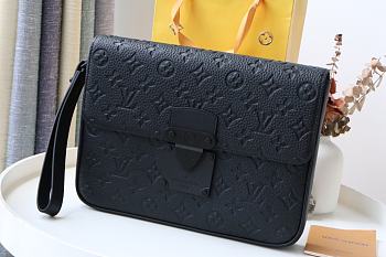 Louis Vuitton Monogram S Lock A4 Pouch In Black 27cm