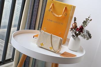 Louis Vuitton Mini Pochette Accessoires In Yellow M80501 Size 15.5x10.5x4cm