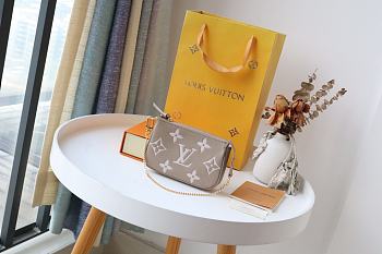 Louis Vuitton Mini Pochette Accessoires In Grey M80501 Size 15.5x10.5x4cm