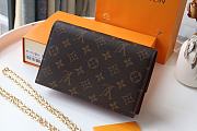 Louis Vuitton Flore Chain Wallet Monogram In Bordeaux M69579 Size 17.5x11.5x3.5cm - 4