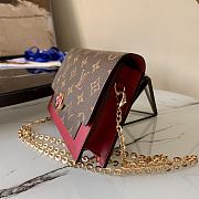 Louis Vuitton Flore Chain Wallet Monogram In Red M69579 Size 17.5x11.5x3.5cm - 6
