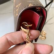 Louis Vuitton Flore Chain Wallet Monogram In Red M69579 Size 17.5x11.5x3.5cm - 5