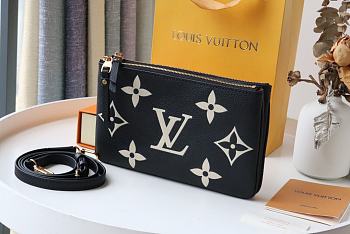 Louis Vuitton Double Zip Pochette Monogram Empreinte M69203 Size 20x12.5x3cm
