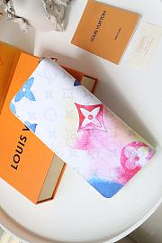 Louis Vuitton Zippy Wallet Monogram Watercolor Multicolor 10cm - 5