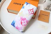 Louis Vuitton Zippy Wallet Brazza Monogram Watercolor Multicolor 10cm - 5