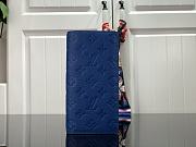 Louis Vuitton Wallet Brazza Navy Blue M80592 Size 10x20x2cm - 1