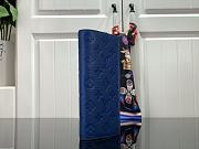 Louis Vuitton Wallet Brazza Navy Blue M80592 Size 10x20x2cm - 4