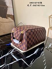 Louis Vuitton Dopp Kit Toilet Pouch Damier In Brown N40127 Size 26x16x13cm - 1