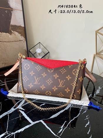 Louis Vuitton Pallas Clutch M41638 Size 23x13x5cm
