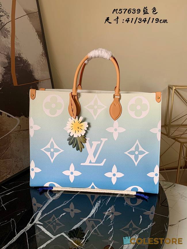 Louis Vuitton Onthego Monogram In Blue M57639 Size 41x34x19cm - 1