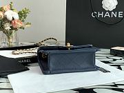 Chanel Retro Flap Button Bag In Navy Blue AS2054 Size 19x16x6.5cm - 6