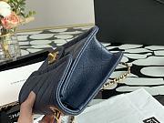 Chanel Retro Flap Button Bag In Navy Blue AS2054 Size 19x16x6.5cm - 5