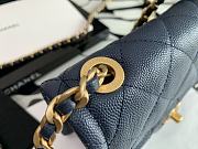 Chanel Retro Flap Button Bag In Navy Blue AS2054 Size 19x16x6.5cm - 4