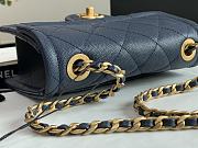 Chanel Retro Flap Button Bag In Navy Blue AS2054 Size 19x16x6.5cm - 3