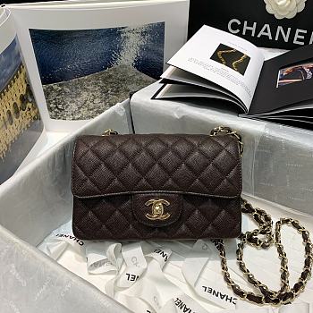 Chanel Classic Double Classic Caviar Calfskin Size 20cm