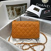 Chanel Classic Double Classic Caviar Calfskin In Brown Size 20cm - 5
