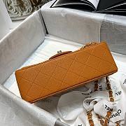 Chanel Classic Double Classic Caviar Calfskin In Brown Size 20cm - 4