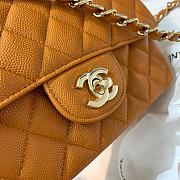 Chanel Classic Double Classic Caviar Calfskin In Brown Size 20cm - 3