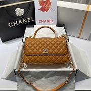 Chanel Coco Medium Handle Bag In Brown 92991 Size 23cm - 1