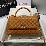 Chanel Coco Medium Handle Bag In Brown 92991 Size 23cm - 6