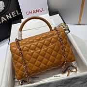 Chanel Coco Medium Handle Bag In Brown 92991 Size 23cm - 5