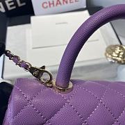 Chanel Coco Medium Handle Bag In Purple 92933 Size 23cm - 6