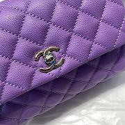 Chanel Coco Medium Handle Bag In Purple 92933 Size 23cm - 2