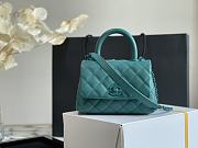 Chanel Coco Mini Handle Bag In Blue 92933 - 4