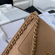 Chanel Hobo Bag Calfskin Gold-tone Metal in Brown AS2542 Size 23X25.5X8cm - 4