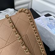 Chanel Hobo Bag Calfskin Gold-tone Metal in Brown AS2542 Size 23X25.5X8cm - 2