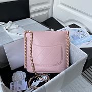 Chanel Hobo Bag Calfskin Gold-tone Metal in Pink AS2542 Size 23X25.5X8cm - 5