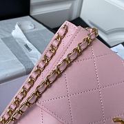 Chanel Hobo Bag Calfskin Gold-tone Metal in Pink AS2542 Size 23X25.5X8cm - 4