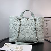 Chanel Vintage Tote Bag Size In Blue Size 38cm - 1