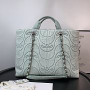 Chanel Vintage Tote Bag Size In Blue Size 38cm - 2