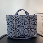 Chanel Vintage Tote Bag Size In Navy Blue Size 38cm - 6