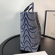 Chanel Vintage Tote Bag Size In Navy Blue Size 38cm - 2
