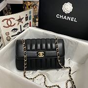 Chanel Diana Timeless Dark Brown Quilted Leather Crossbody Bag In Black AS1499 Size 23x14x7cm - 1
