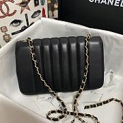 Chanel Diana Timeless Dark Brown Quilted Leather Crossbody Bag In Black AS1499 Size 23x14x7cm - 4