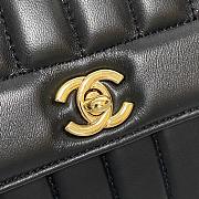 Chanel Diana Timeless Dark Brown Quilted Leather Crossbody Bag In Black AS1499 Size 23x14x7cm - 2