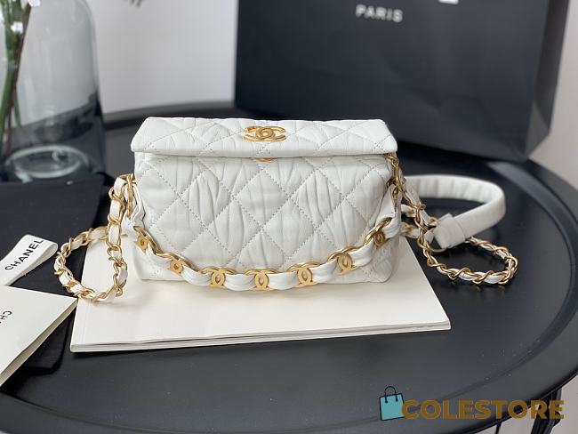 Chanel Hobo Bag 2021 In White Size 13x19x7cm - 1