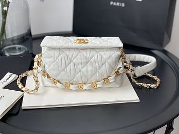 Chanel Hobo Bag 2021 In White Size 13x19x7cm