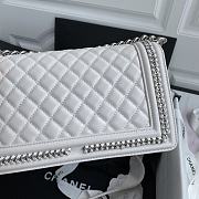 Chanel Multi Chain Boy Bag In Blue White Size 12x20x8.5cm - 2