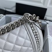 Chanel Multi Chain Boy Bag In Blue White Size 12x20x8.5cm - 3