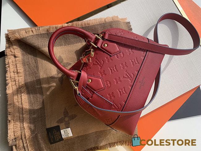 Louis Vuitton Alma BB Monogram Empreinte Leather In Red 25cm - 1