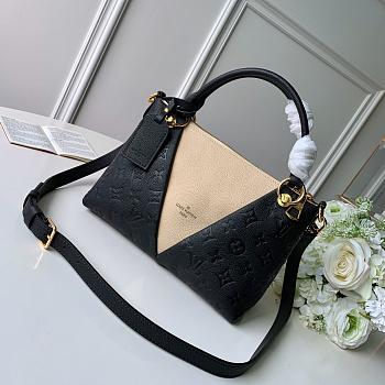 Louis Vuitton Monogram Handbag In Black&Beige M44884 Size 27cm