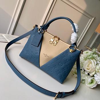 Louis Vuitton Monogram Handbag In Blue&Beige M44884 Size 27cm