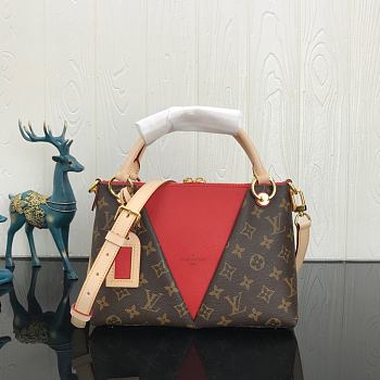 Louis Vuitton Monogram Canvas V BB Tote Bag In Red 27cm