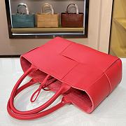 Bottega Veneta Arco Tote Bag In Red 44052 Size 36x24x12cm - 4